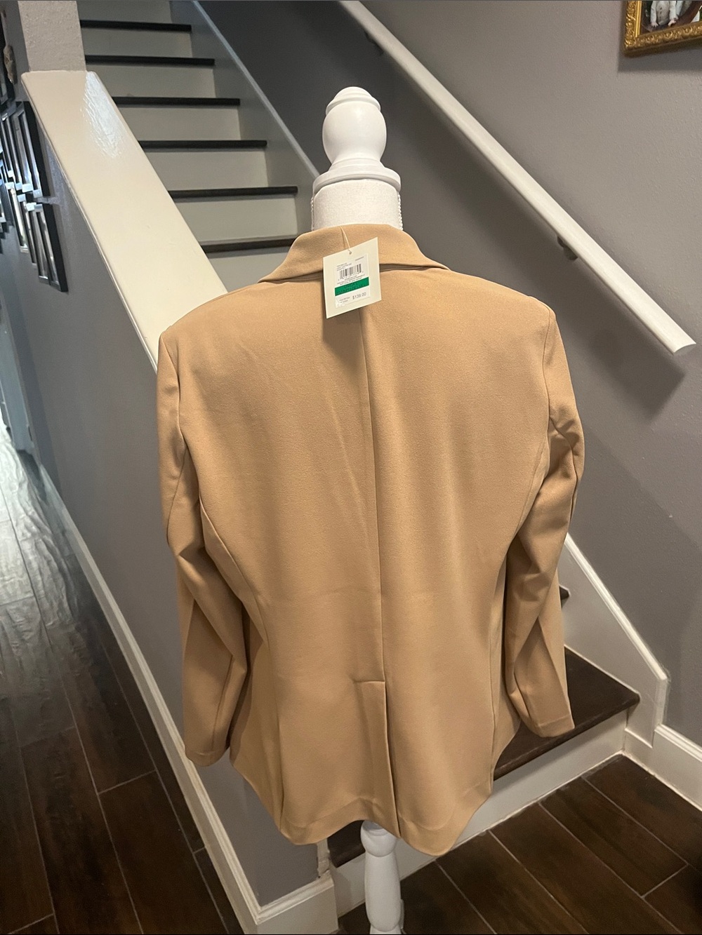 Anne Klein Camel/Light Coffee Single-Button Blazer NWT Sz L - Picture 3 of 13